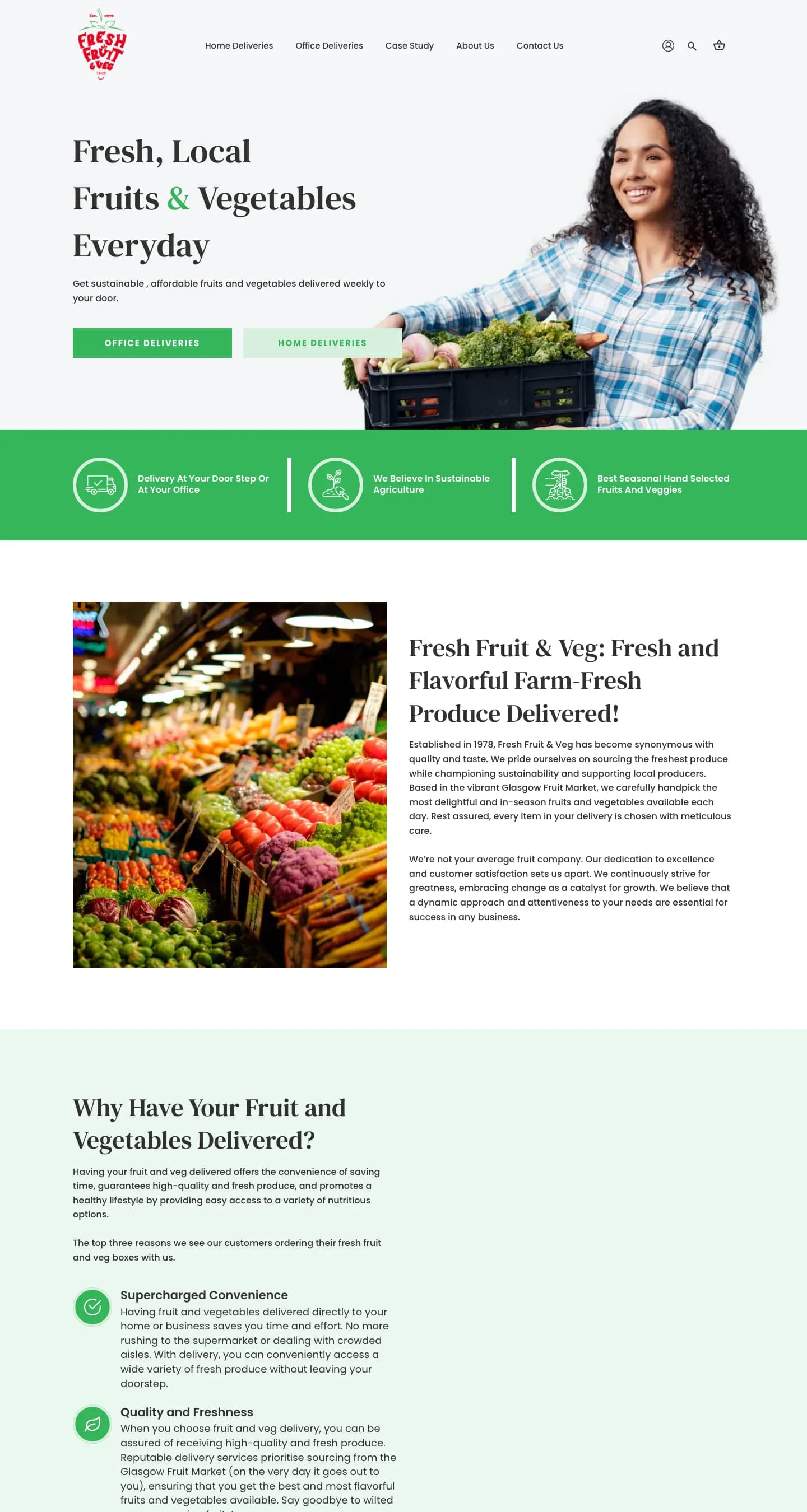 freshfruitandvegshop.com home page, desktop view